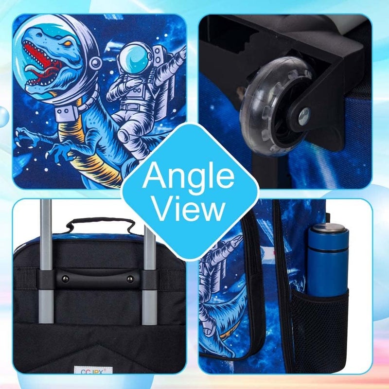KLFVB Kids Luggage for Boys Girls, Cute Rolling Wheels Suitcase for Toddler, Children Travel Carry on Suitcase - Image 4